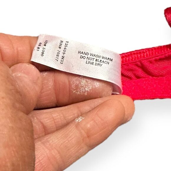 VICTORIA’S SECRET Women’s Red Sheer Lace Underwire Bra Size 34C - Picture 5 of 5